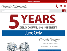 Tablet Screenshot of genesisdiamonds.net